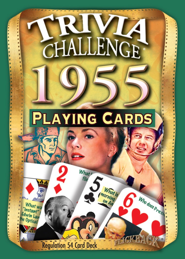Flickback 1955 Trivia Playing Cards Birthday or Anniversary