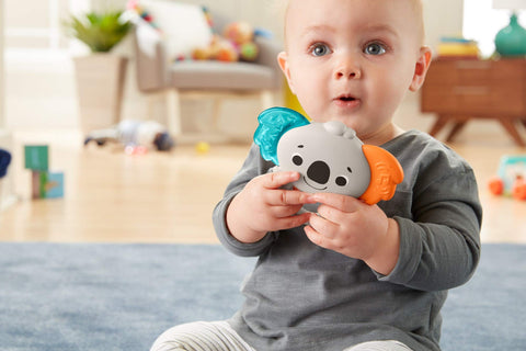 Fisher-Price Teether Tunes Koala, animal-themed musical teething toy for baby ages 3 months and older