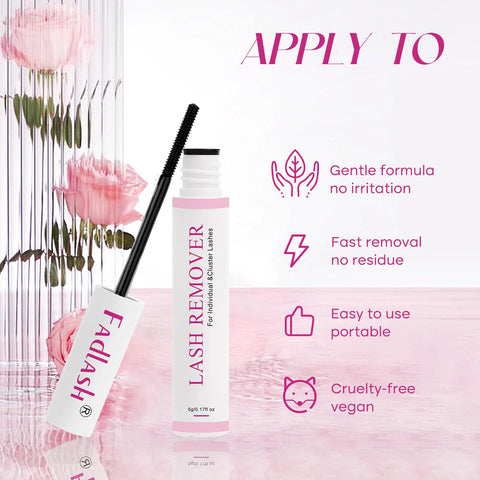 Lash Remover for Lash Extensions 5ml Cluster Lash Glue Remover Lash Remover for Cluster Lashes Clear Lash Cluster Remover Easy Removal Gentle Eyelash Remover For Lash Extensions