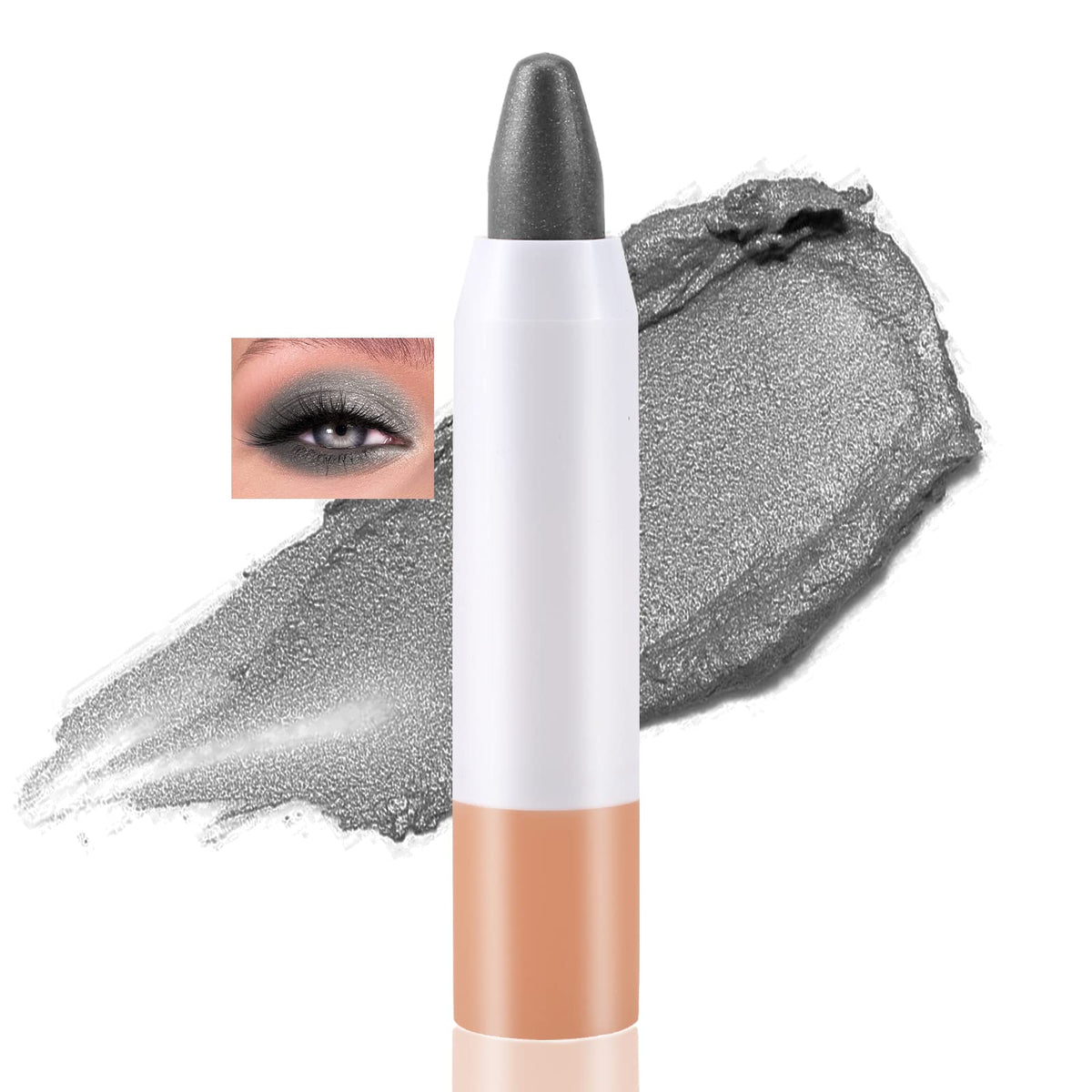 Boobeen Cream Eyeshadow Stick, Waterproof Shimmer Eye Shadow Pencil, Eye Brightener Crayon for Different Eye Makeup Effect