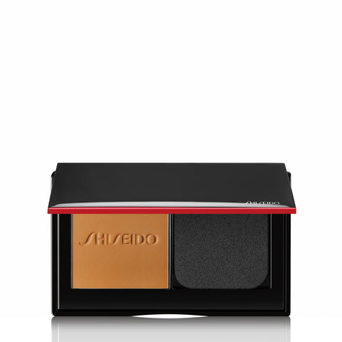 Shiseido Synchro Skin Self-Refreshing Custom Finish Powder Foundation - 24-Hour Sheer-to-Medium Buildable Coverage with Shine Control - Smudge Proof & Non-Comedogenic - Sunstone 410
