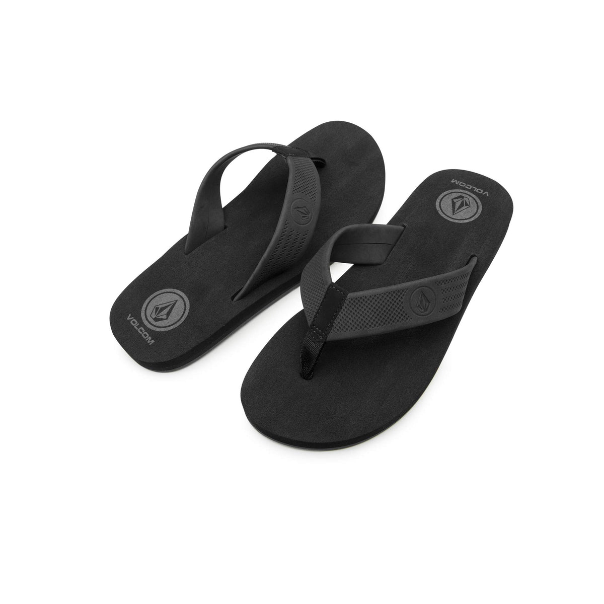 Volcom Men's Daycation Flip Flop Sandal, black destructor, 7 M US