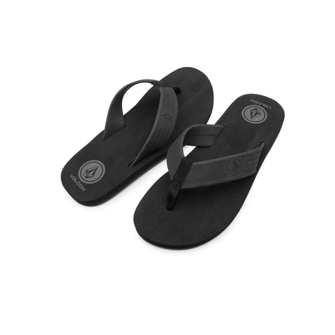 Volcom Men's Daycation Flip Flop Sandal, black destructor, 7 M US