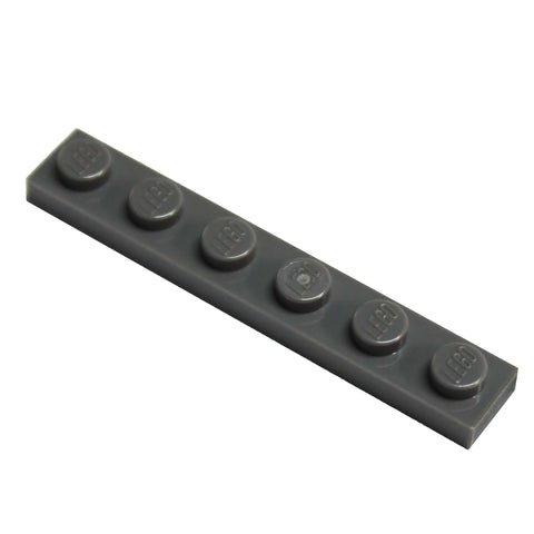 LEGO Parts and Pieces: Dark Gray (Dark Stone Grey) 1x6 Plate x50