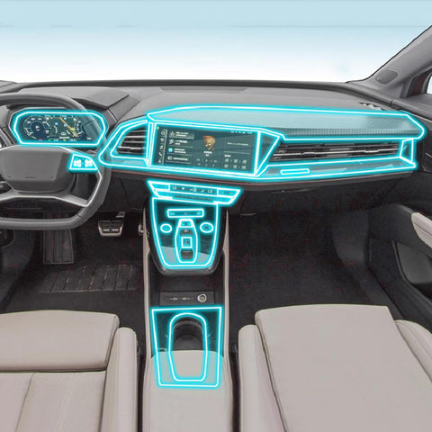 SYUFRE Car GPS navigation LCD screen Center console Transparent TPU Protective film Anti-scratch Repair Interior refit Accessories?For Audi Q5 e-tron 2022-2023