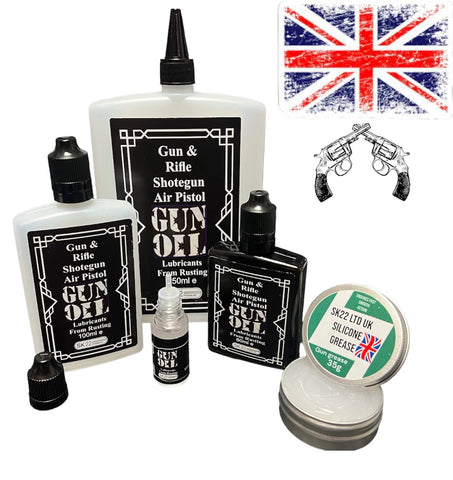 Gun & Rifle Oil Pistol Lubricant. Each Bottle Comes With Free 35g Grease (10ml)