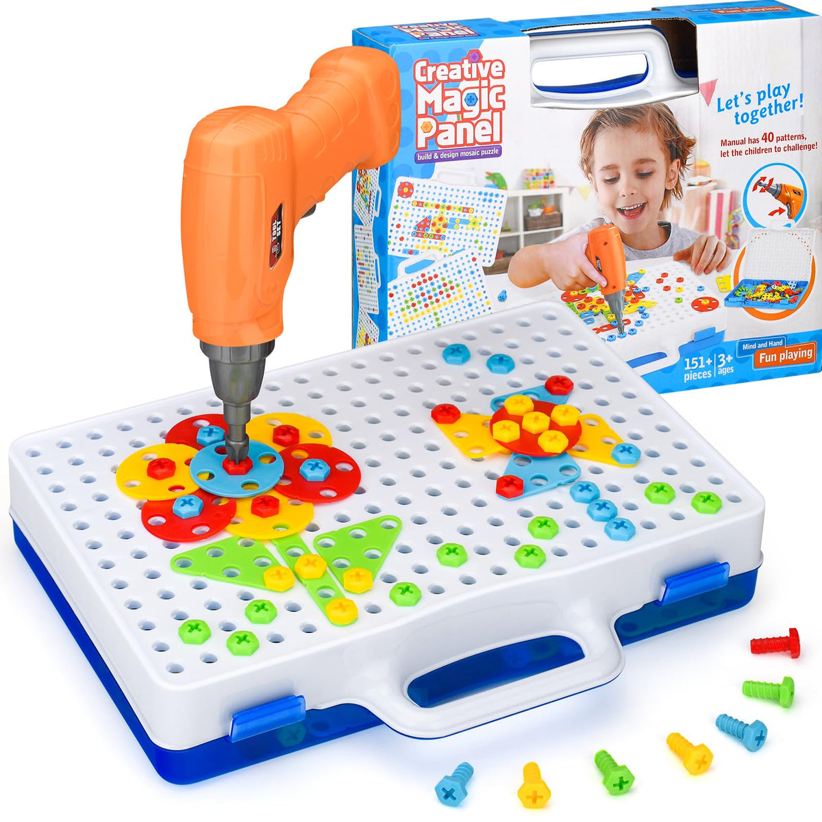 SHAWE 3D Take Apart Toy for 3 4 5 Years Old Boys- Creative Construction Toy Kit - Puzzles Assembly DIY Play Toy Set with Storage Box