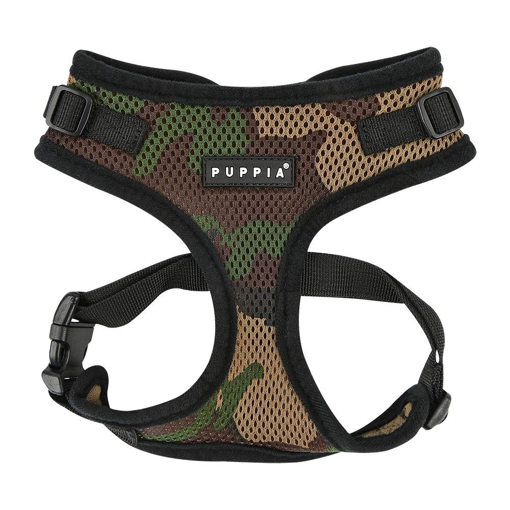 Puppia Ritefit Dog Harness - Small & Medium, Adjustable, Anti-Pull, Cooling, Camouflage