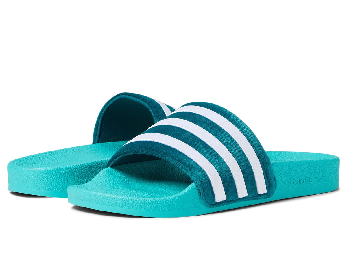 adidas Originals Women's Adilette Slipper, Mint Rush/White/Legacy Teal, 9