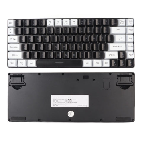 Mechanical Gaming Keyboard, 84 Keys RGB LED Backlit USB Wired Keyboard for Family Office Editing, Ergonomic Quiet Computer Keyboards for Laptop PC (Black)
