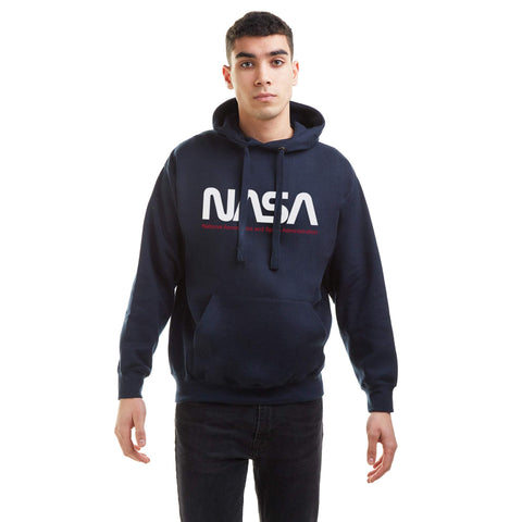 Nasa Men's Insignia Hooded Sweatshirt, Navy Blue, M UK