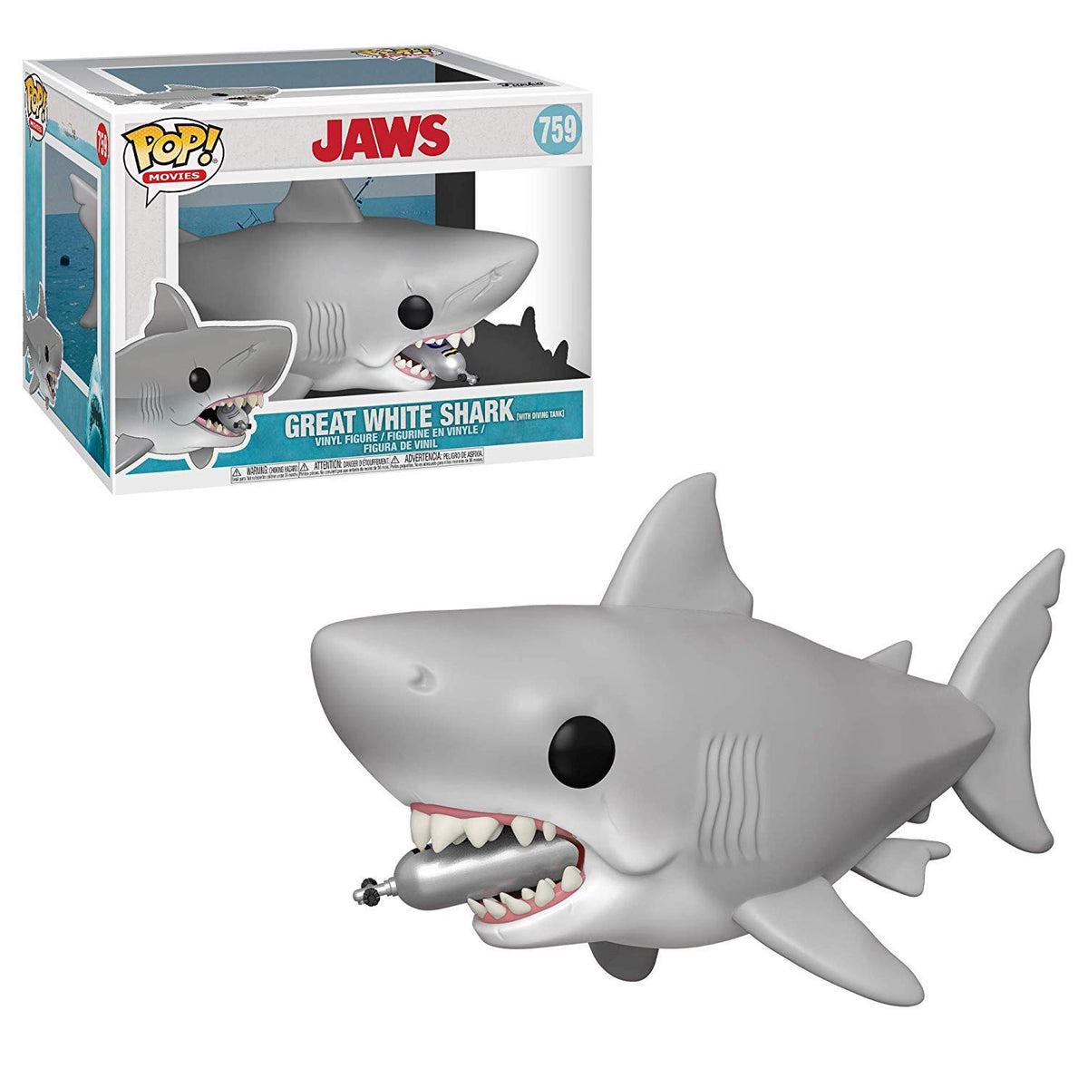 Funko Pop! Movies: Jaws - Jaws with Diving Tank 6"