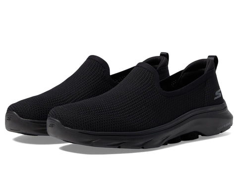 Skechers Women's Go 7-Ivy Casual Slip On Walking Sneaker, Black, 7.5