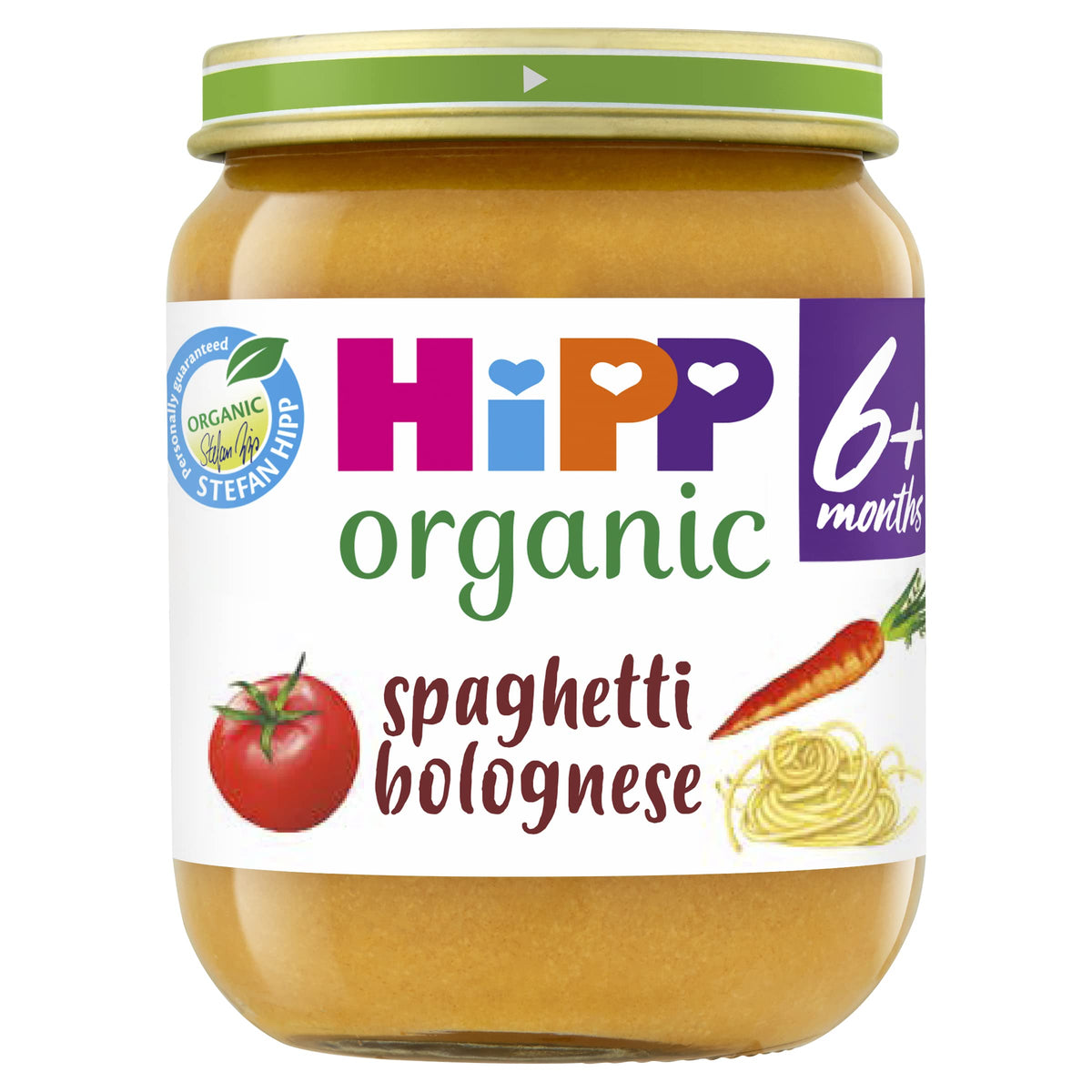 HiPP Organic Spaghetti Bolognese Baby Food Jar 6+ Months (6 x 125g)
