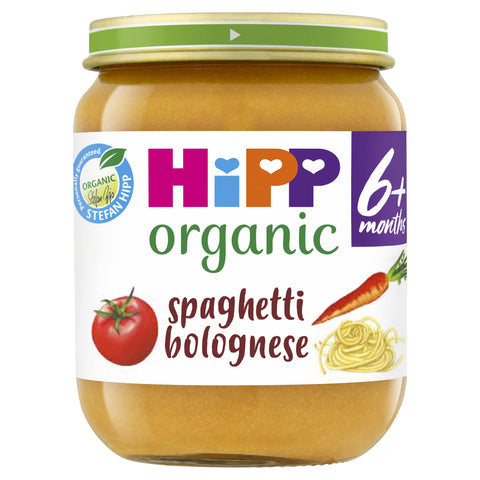 HiPP Organic Spaghetti Bolognese Baby Food Jar 6+ Months (6 x 125g)