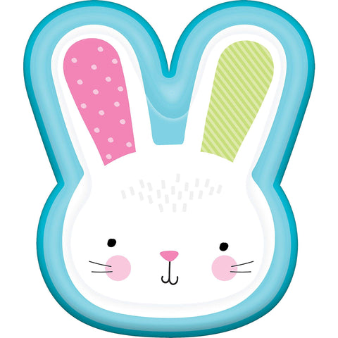 amscan 430822 Bunny Head Paper Plates-24cm x 28cm-8 Pcs