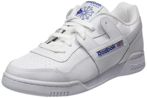 Reebok Men's Workout Plus Sneaker, FTWR White FTWR White Classic Cobalt, 8