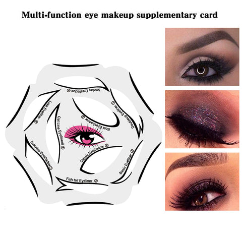 Booge 4 Sheets Six in One Cat Eyeliner Stencil, Reusable Eyeliner Stencils Eyeshadow Stencils for Eyes Eyeliner Tape with Perfect Winged Tip for Eyeliner Eyeshadow Extensions