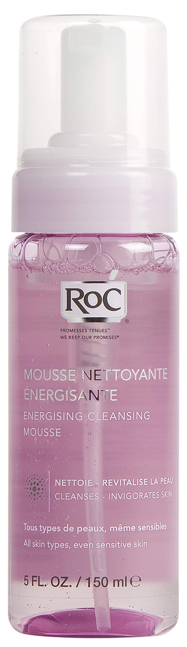 RoC - Energising Cleansing Mousse - Clean & Smooth Skin - For All Skin Types - Invigorates The Skin - 150 ml