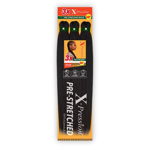 Sensationnel Braids XPRESSION 3X Pre-Stretched Braid 58" (5-pack, 350)
