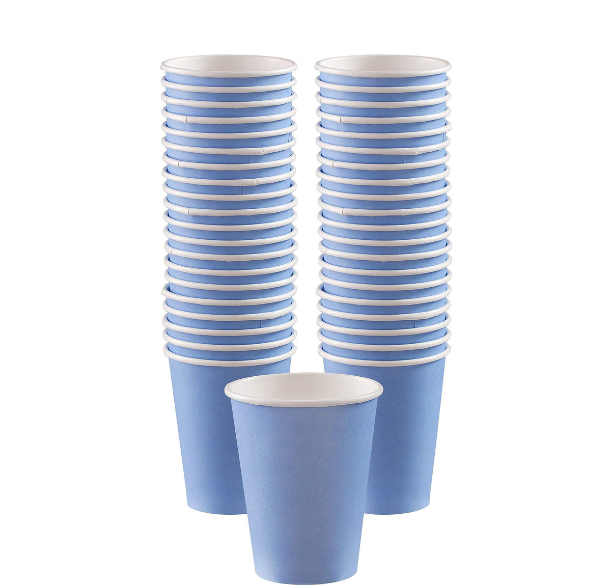 Big Party Pack Paper Coffee Cups| 12 oz. | Pastel Blue | Pack of 40 | Party Supply