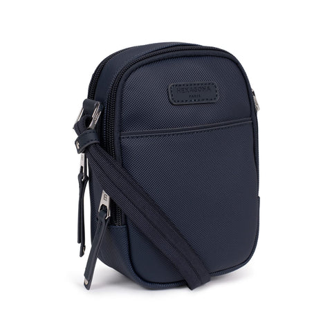 Hexagona Women's Paris Serena Collection-Navy-in Synthetic-Crossbody Woman Handbag Small Shoulder Bag, Marine, L : 13 x h : 18,5 x P : 6,5 cm