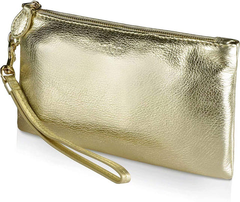 befen 100% Genuine Leather Clutch bags for women,?Small? Real Leather Ladies Wristlet Purse with Detachable Wrist Strap & Zip Closure for Evening,Holiday, Fit Phone 8 Plus or Phone Less 6.5 Inch