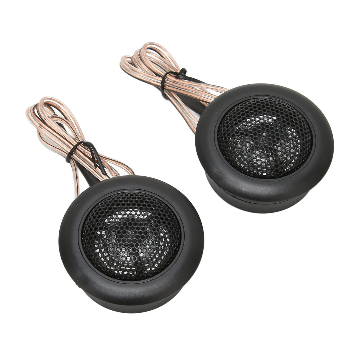 Bewinner 2Pcs 120W 4ohm Car Dome Speaker Tweeter, High Performance Mini Dome Tweeter Speakers for Car Audio System, Car Speakers with Stickers, Stereo Car Loudspeaker