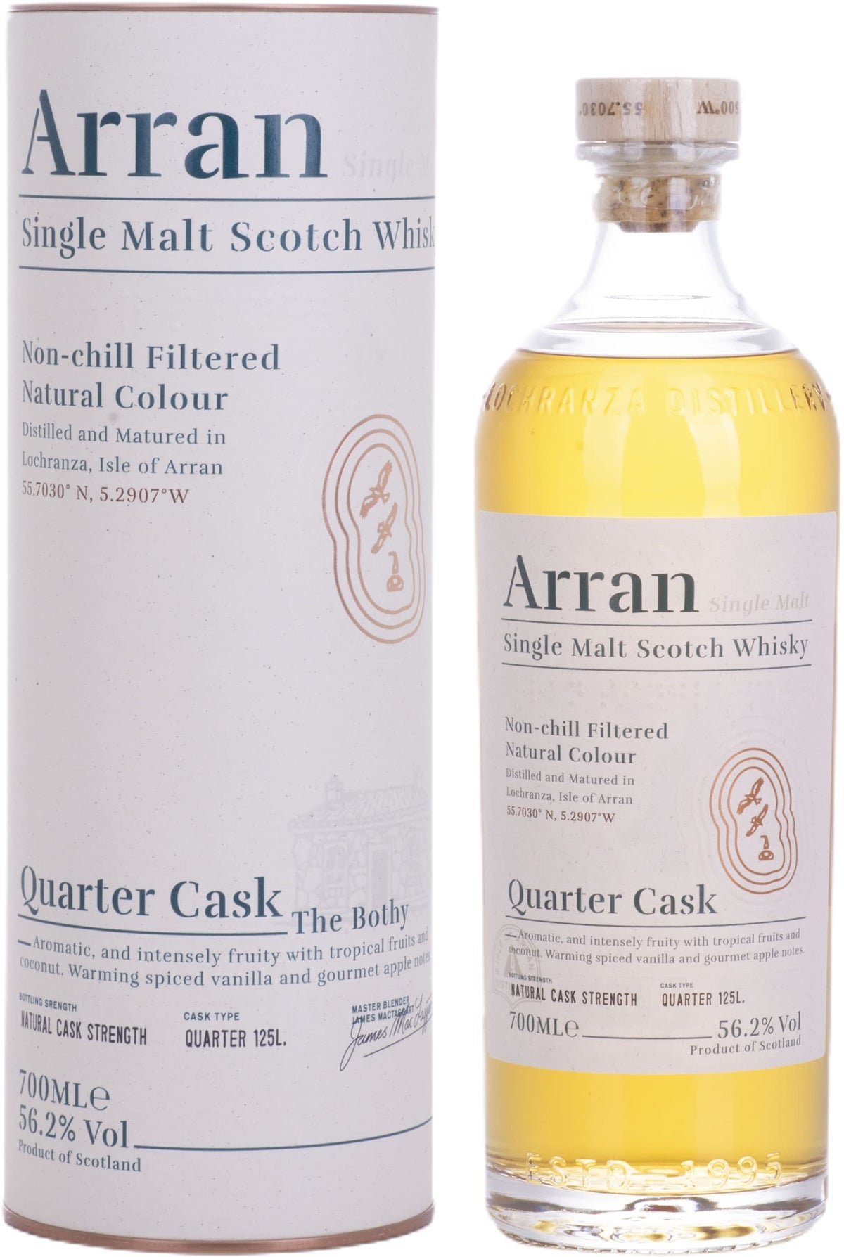 Arran Quarter Cask Single Malt Whisky 70cl, 56.2% ABV, Premium Single Malt Scotch, Isle Of Arran
