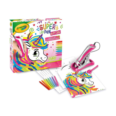 CRAYOLA - Neon Unicorn Super Pen, Wax Crayons Melt Game and Create Relief Drawings, Creative Activity and Gift for Children, Age 8+, 25-0510