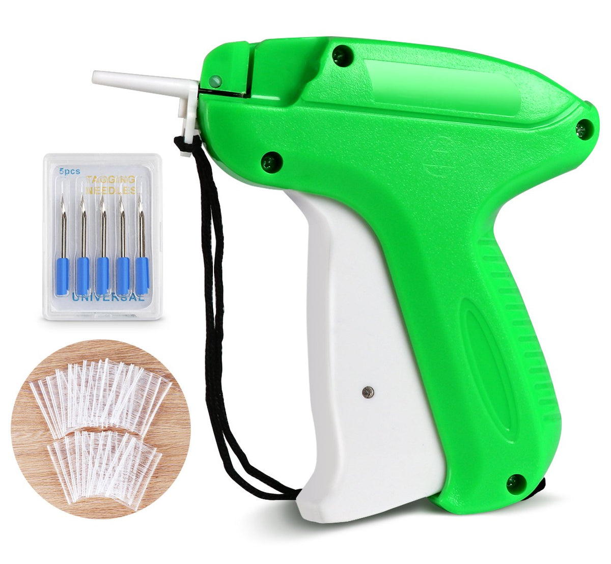 Label Gun Price Label Gun with 1200 Paddle Thread (White, 5 cm) + 5 Replacement Needles for Bazaar, Clothes, Socks, Hats, Trade