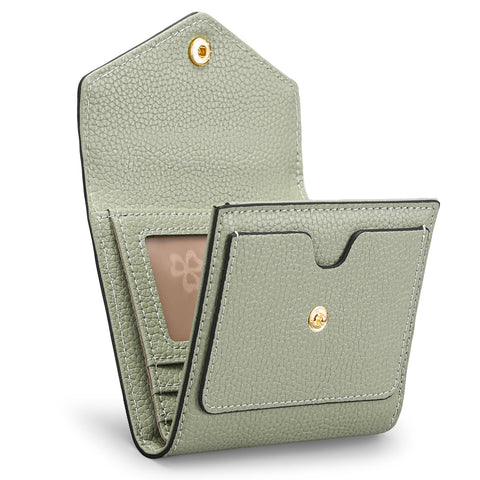 GAEKEAO Small Wallet for Women Leather RFID Blocking Credit Card Holder Organizer Mini Bifold Zipper Coin Purse