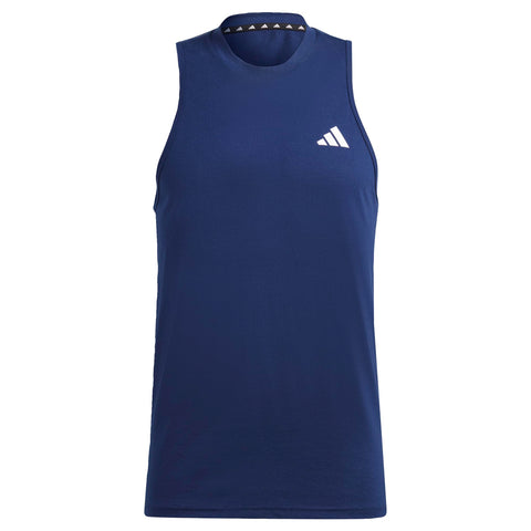 adidas Men's Train Essentials Feelready Training Sleeveless Tee, Dark Blue/White, M