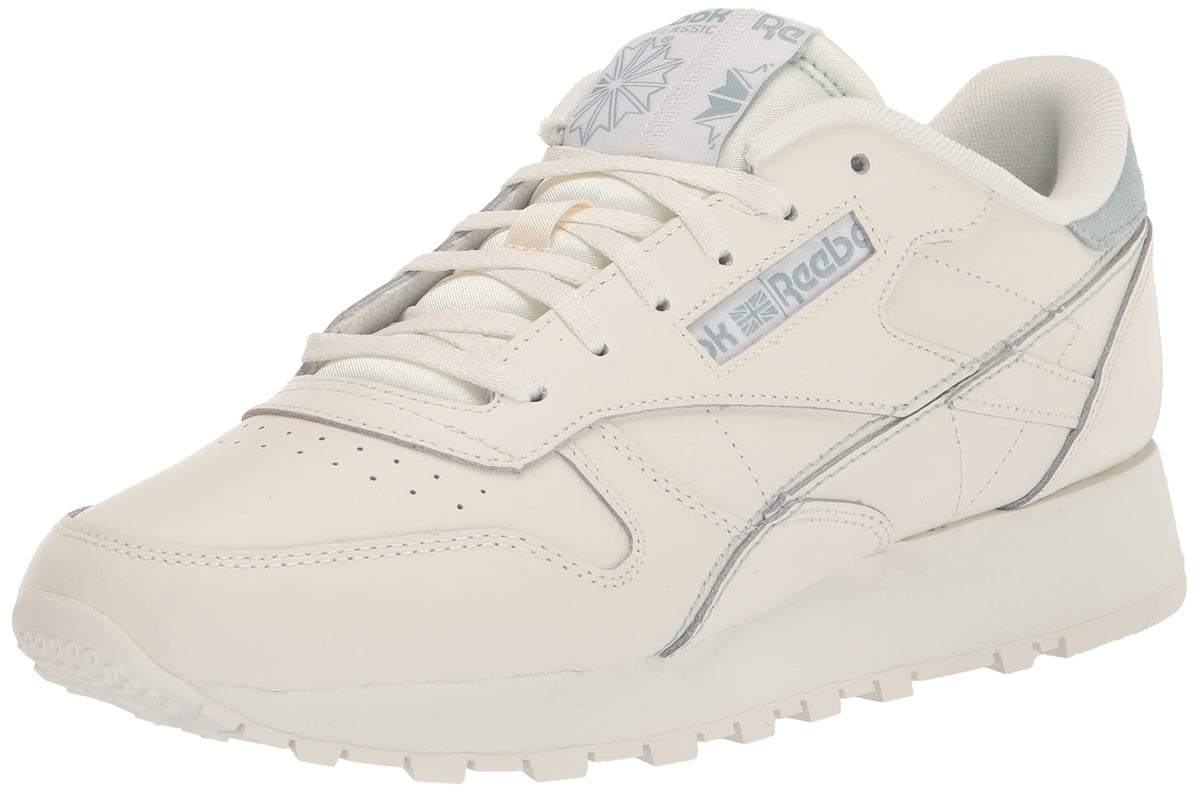 Reebok Women's Classic Leather Sneaker, Chalk/Seaside Grey, 9