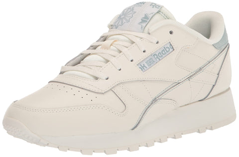 Reebok Women's Classic Leather Sneaker, Chalk/Seaside Grey, 9