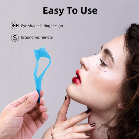 WLLHYF 3 Pack Mascara Shield Guard Makeup Eyelash Applicator Cosmetic Mascara Guide Separator Upper Lower Lash Comb Helper Tool Plastic Eyelashes Clean Brush Beauty Accesories (blue, pink, rose)