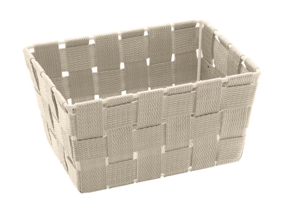 WENKO "Adria Long Bathroom Mini-Basket, Beige