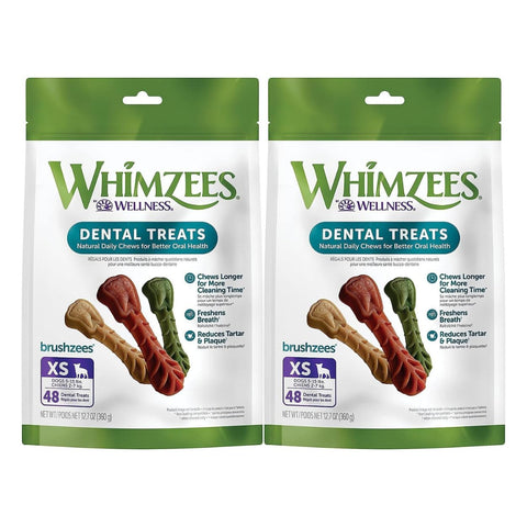 Whimzees Dental Dog Treats - Natural Grain-Free Chews for Healthy Teeth & Gums - Variety Pack - Small Breeds - Vegetarian Dental Care Snacks (2-Pack)