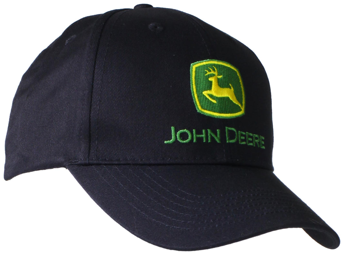 John Deere Men's Trademark Logo Core Baseball Cap, Black, One Size