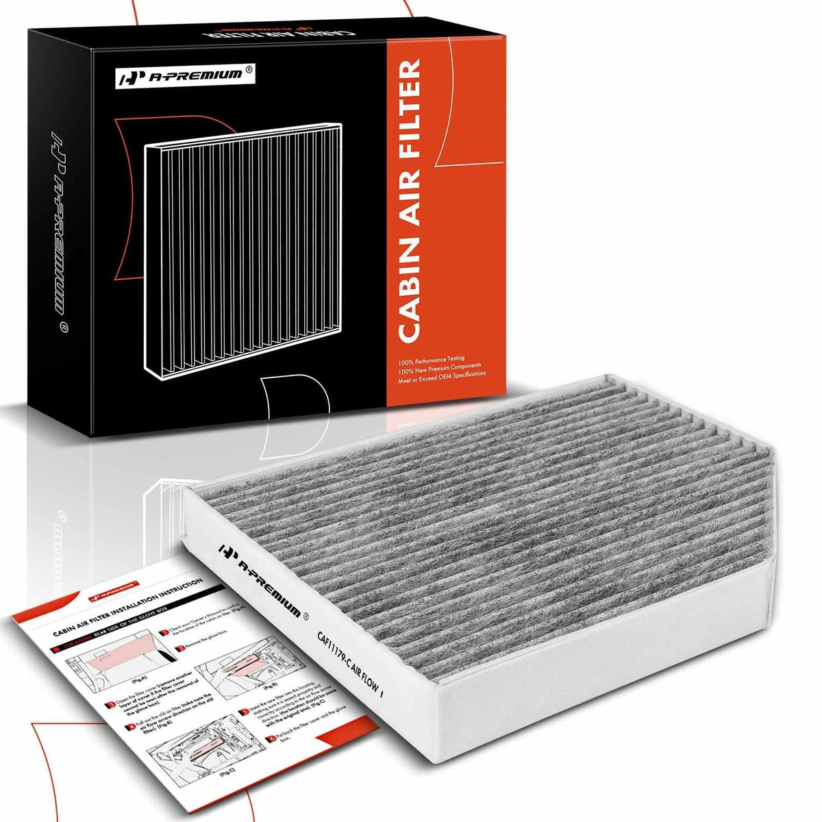 A-Premium Cabin Air Filter with Activated Carbon Compatible with Audi A4 2009-2016, A4 allroad 2013-2016, A4 Quattro, Q5, A5, A5 Quattro, allroad, RS5, S4, S5, S5 Sportback, SQ5 & Porsche Macan