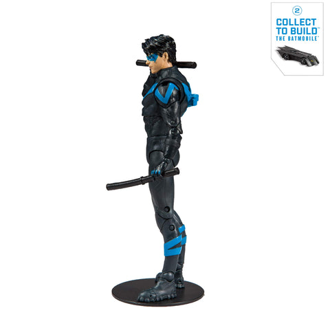 McFarlane Toys DC Multiverse Nightwing: Better Than Batman Action Figure with Build-A Rebirth Batmobile (Piece 2)