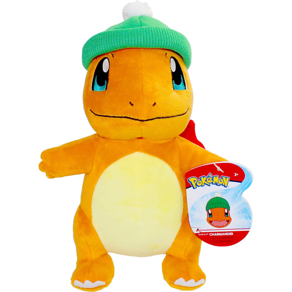 Pokemon Charmander Holiday Seasonal Plush, 8-Inch Plush Toy, Includes Hat Accessory - Super Soft, Authentic Details- Perfect for Playing, Displaying and Gifting - Gotta Catch â€˜Em All