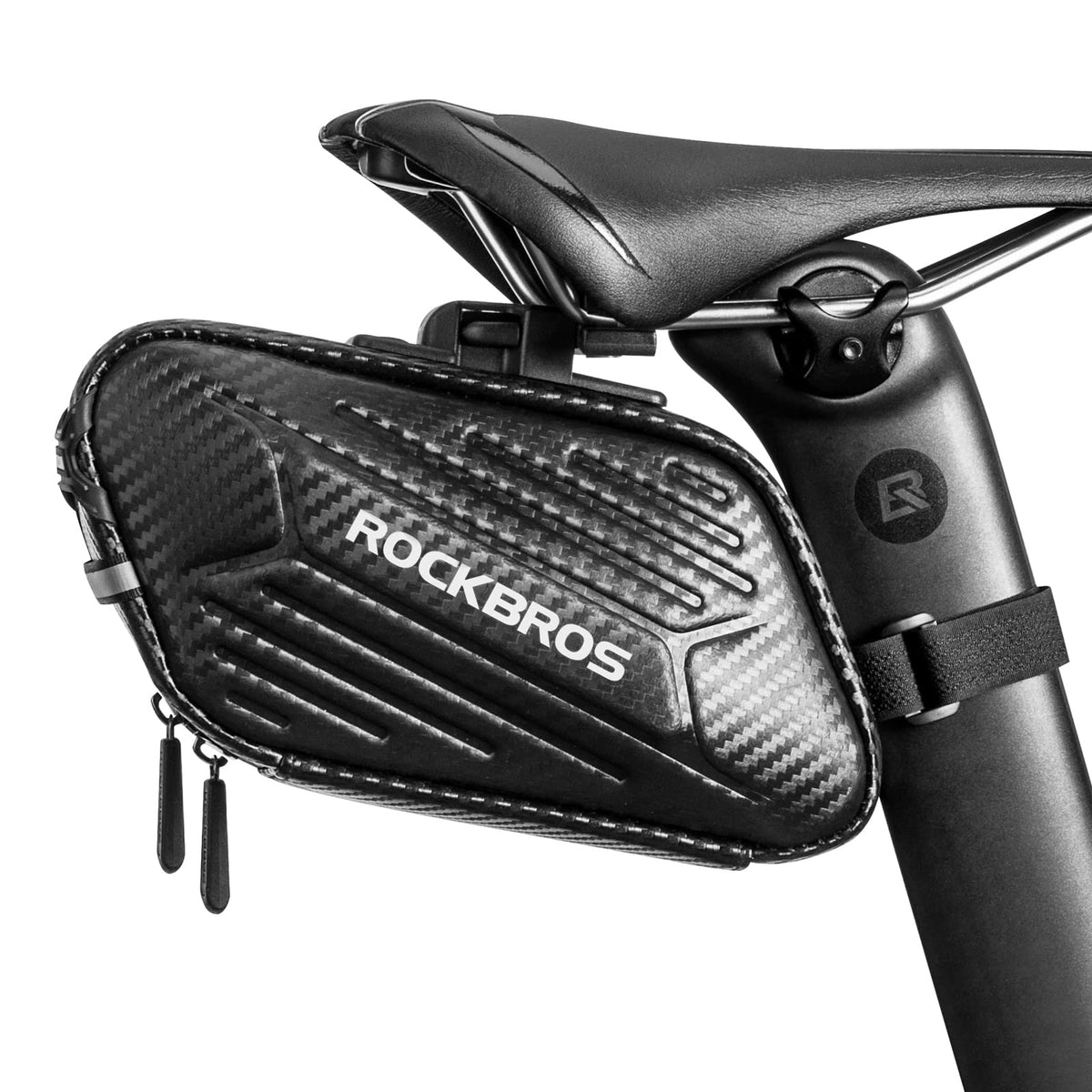 ROCKBROS Bike Saddle Bag Storage Bag Waterproof Bicycle Seat Bag Road Bike Repair Tool Bag under Seat Storage Bag Cycling Pouch Stiff Mountain Bag 1.5 L