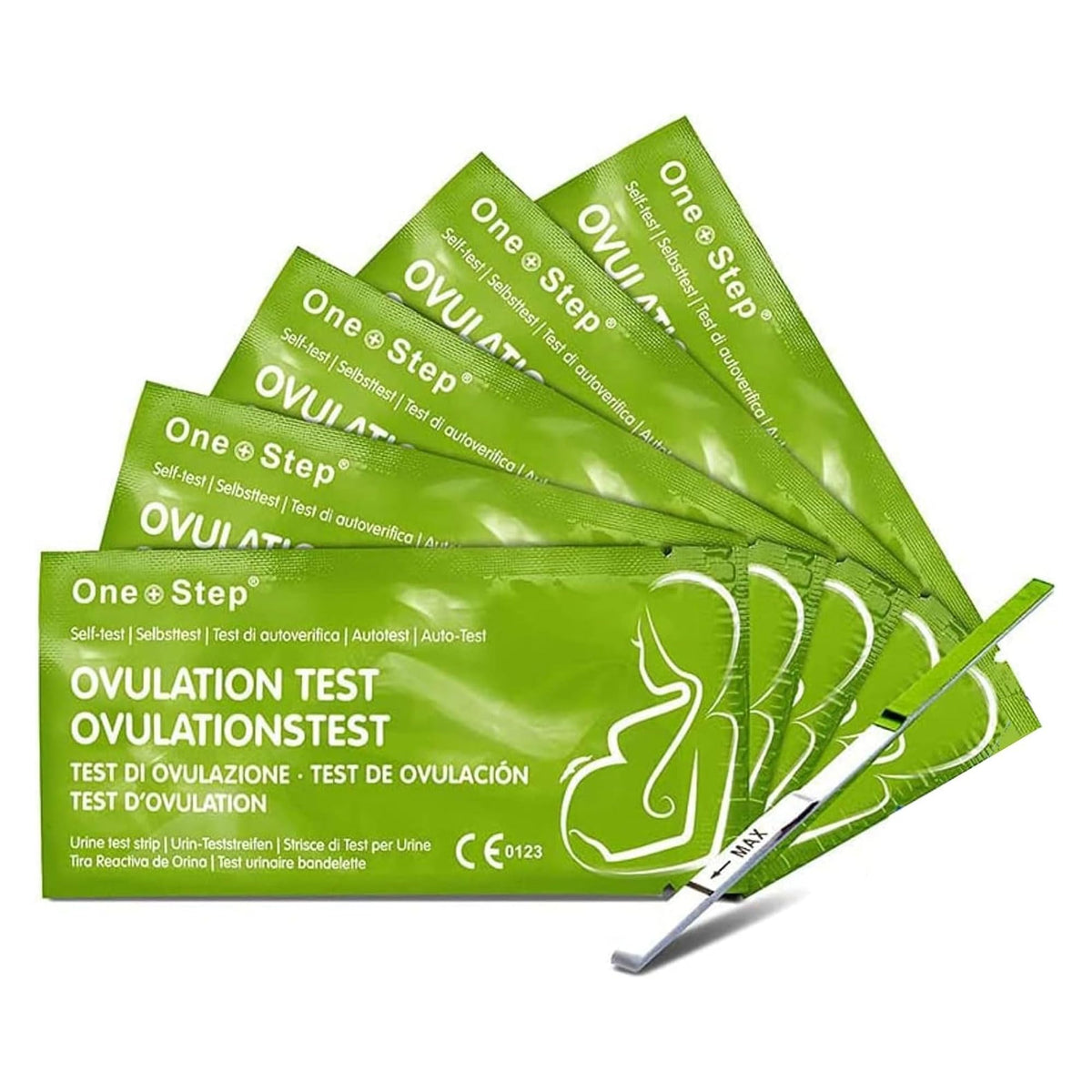 One Step: 30 Ovulation Test Strips - Highly Sensitive Fertility Tests - 20miu/ml Testing Kits