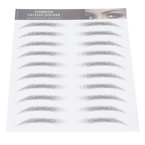 Eyebrow Sticker, Long Lasting Eyebrow Transfers Sticker Household Portable Women Eyebrow Tattoo Sticker Temporary Brow Tattoo Peel Off Grooming Shaping Eyebrow Sticker for Women and Girls(BLACK-06)