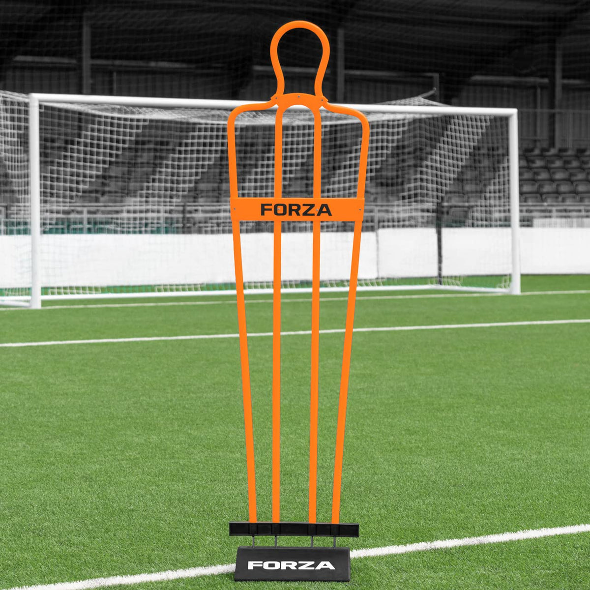 FORZA 6ft Airflow Football Mannequins - Free Kick Mannequins | Football Training Equipment (With Bases, Orange, Pack of 1)