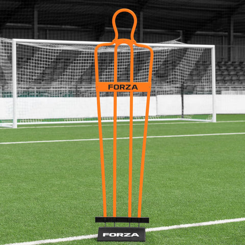 FORZA 6ft Airflow Football Mannequins - Free Kick Mannequins | Football Training Equipment (With Bases, Orange, Pack of 1)