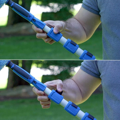 Unger Professional Connect & Clean 7Ã¢â‚¬â„¢-24Ã¢â‚¬â„¢ Aluminum Telescopic Extension Pole with Locking Cone & Quick-Flip Clamp Ã¢â‚¬â€œ Compatible with Cleaning Tool Attachments, Window Cleaning & Dusting Tool