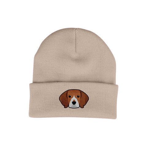 Bang Tidy Clothing Beagle Beanie Hat - Dog Lovers Gifts for Women - Winter Hats for Women - Knitted Wooly Ladies Hats - Dog Walking Accessories - Embroidered Gifts for Dog Lovers