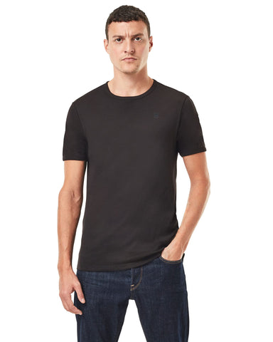 G-STAR RAW Men's Basic T-Shirt 2-Pack, Black (Black D07205-124-990), M